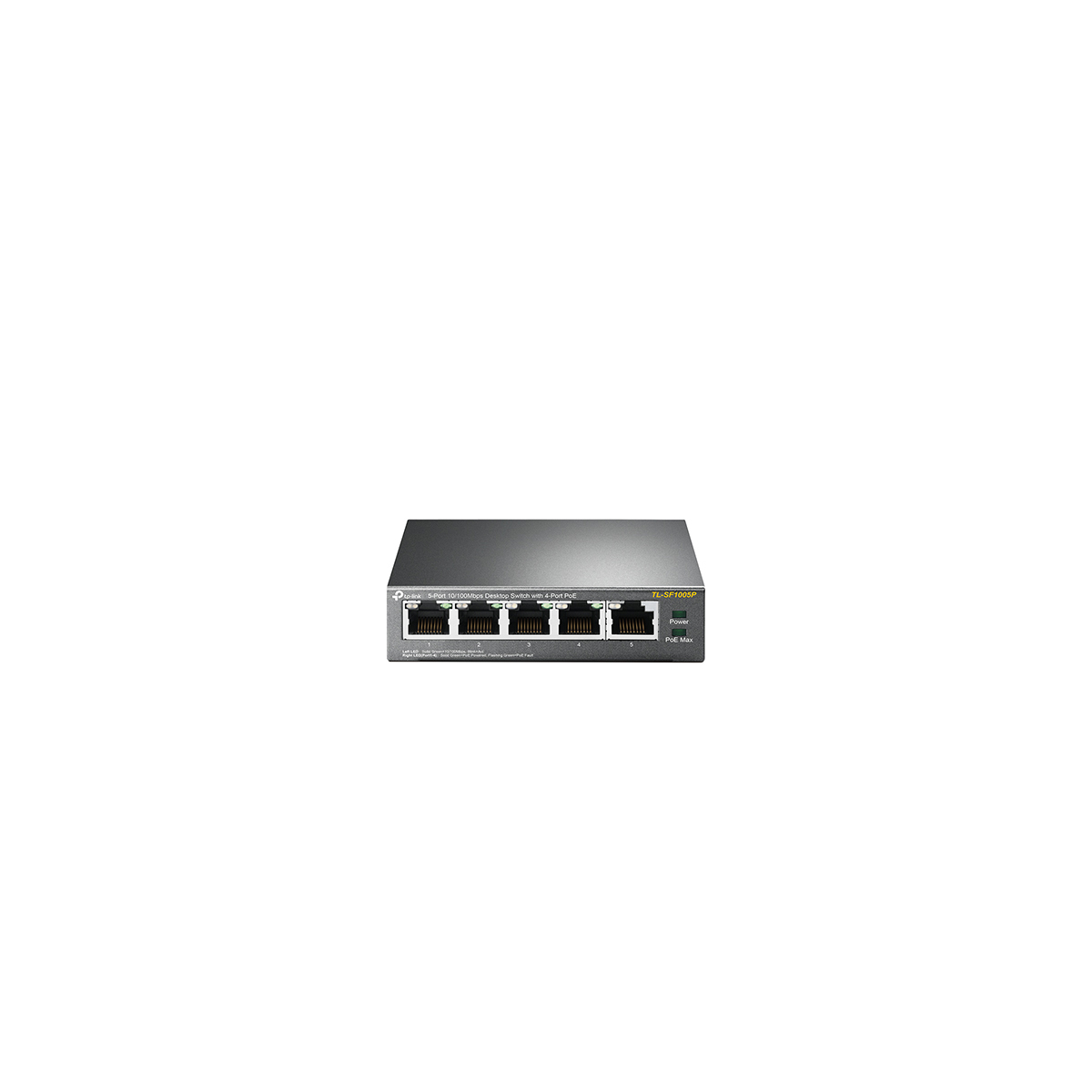 قیمت و خرید سوییچ شبکه دسکتاپ 5 پورت با 4 پورت PoE تی پی لینک مدل TL-SF1005P | نت ران